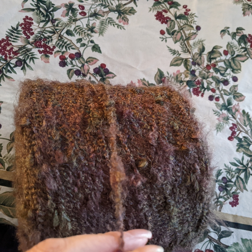 Soft French Boucle Brown cone yarn, mixture of fibers, Made in France - Picture 11 of 13